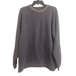 Alpine Design L Cotton Kint Fair Isle Accent Winter Sweater Pullover Gray‎